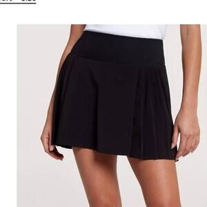 Calia Golf Elegant Black Pleated Golf Skort 14" Length Size XL #138